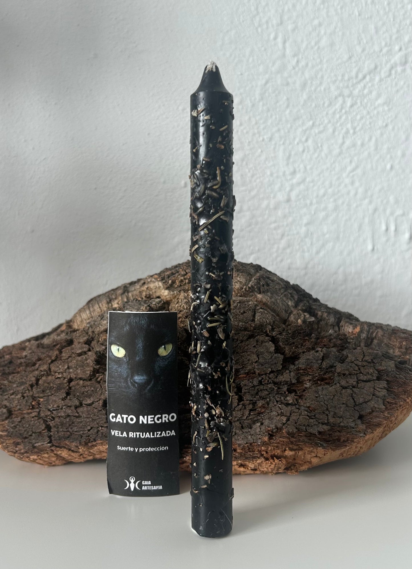 Vela ritualizada gato negro