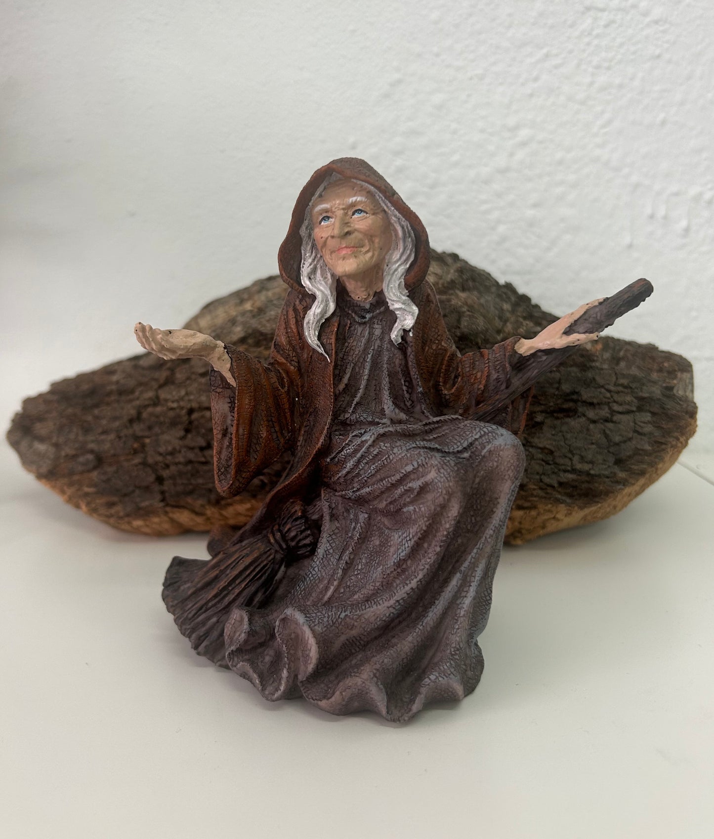 Bruja sobre escoba