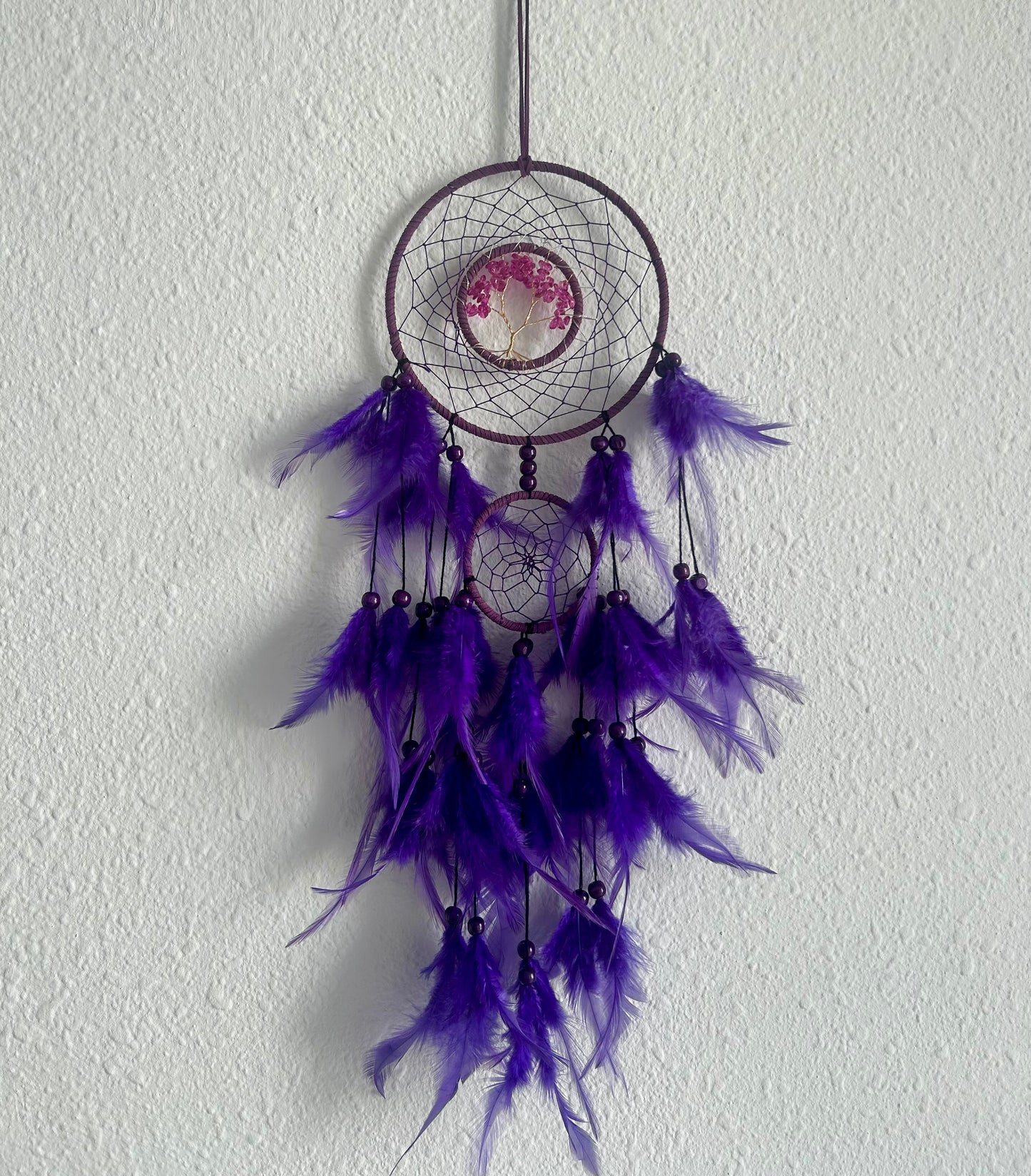 Atrapasueños árbol de la vida lila