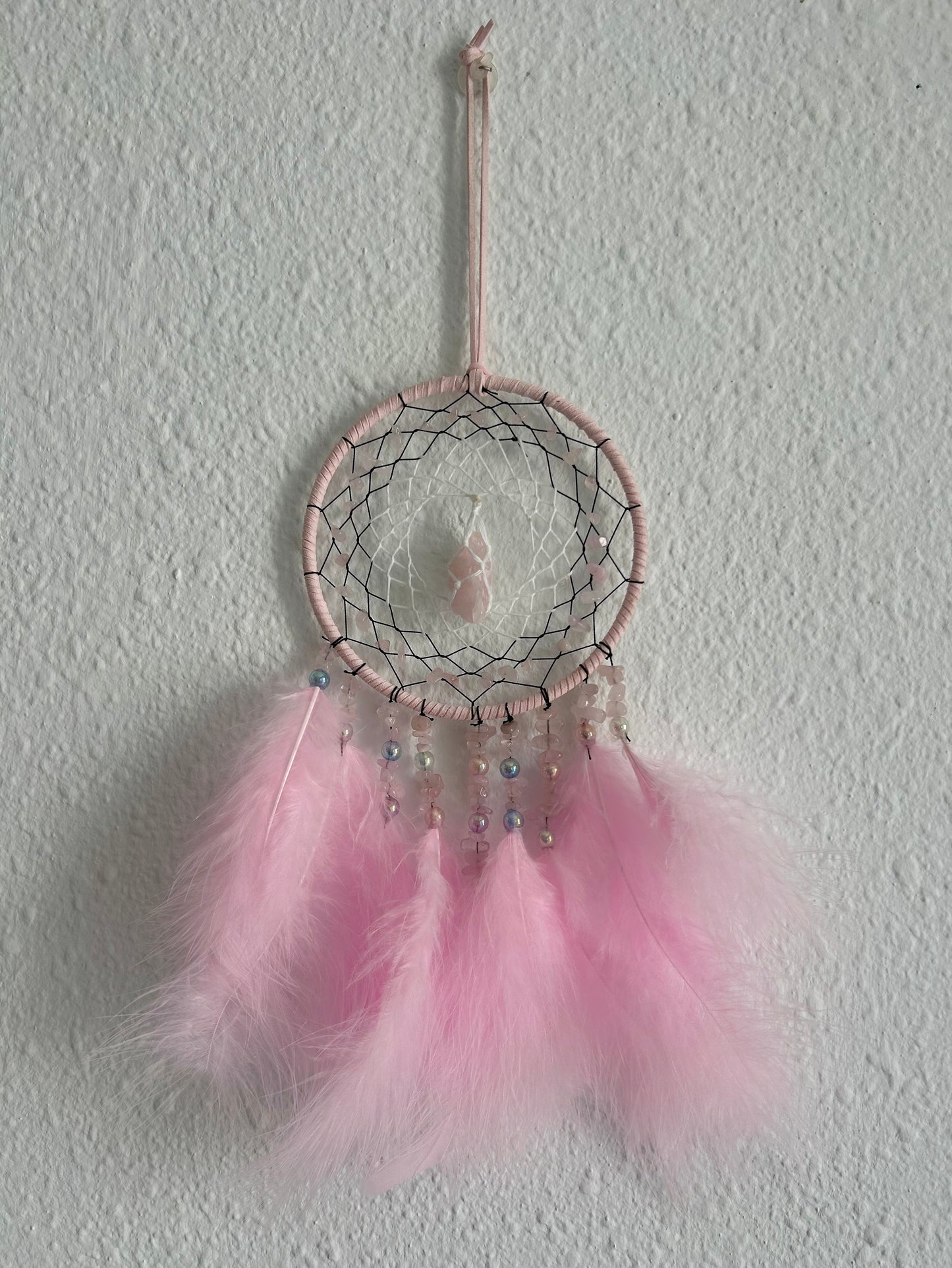 Atrapasueño cuarzo rosa