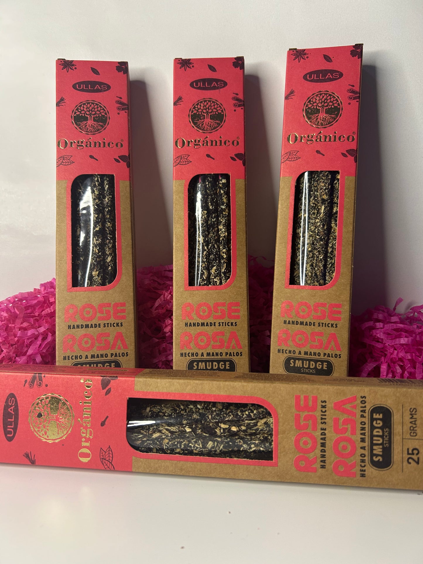 Incienso orgánico de rosas.