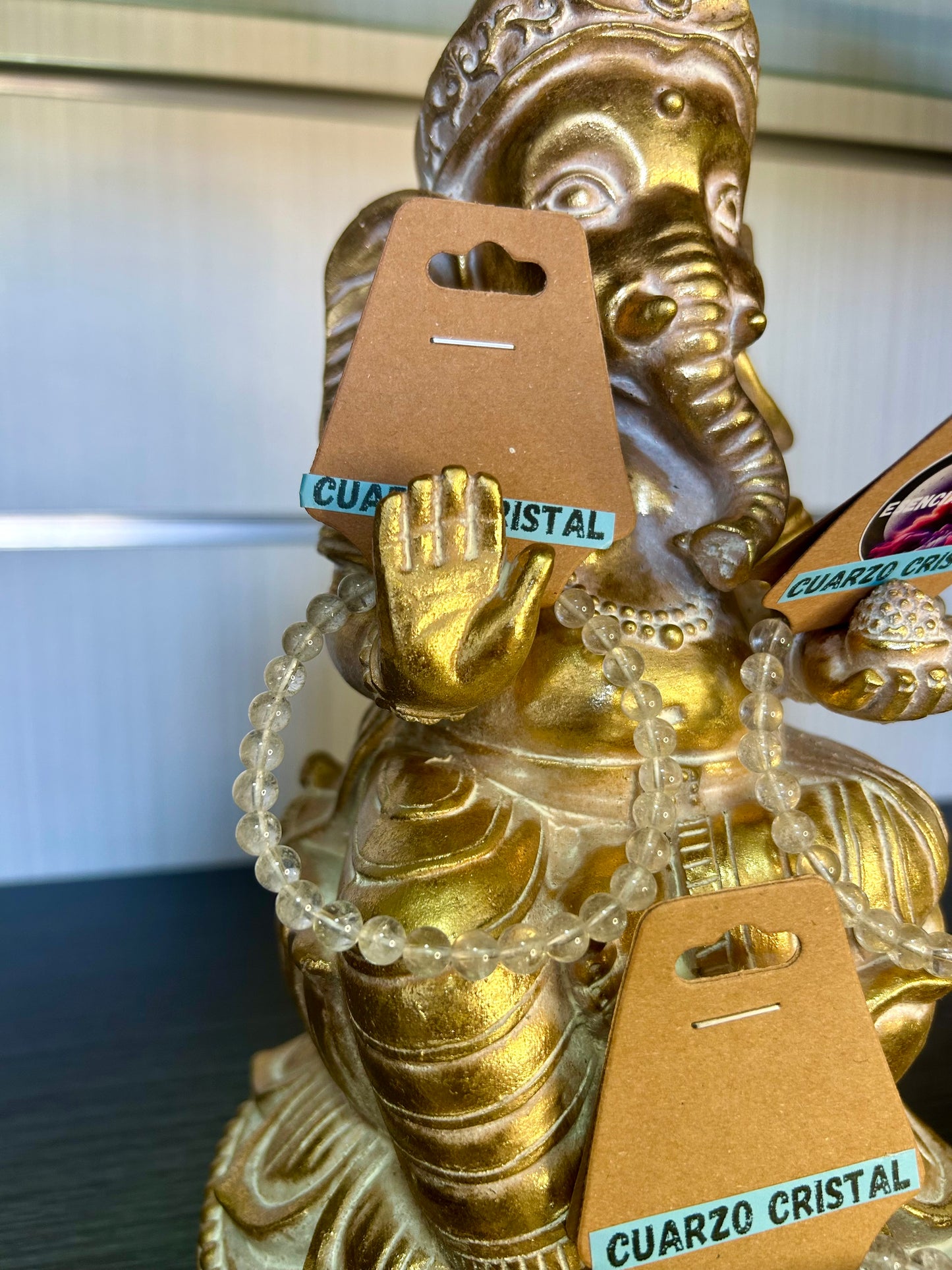 Pulsera de cuarzo cristal 6mm.