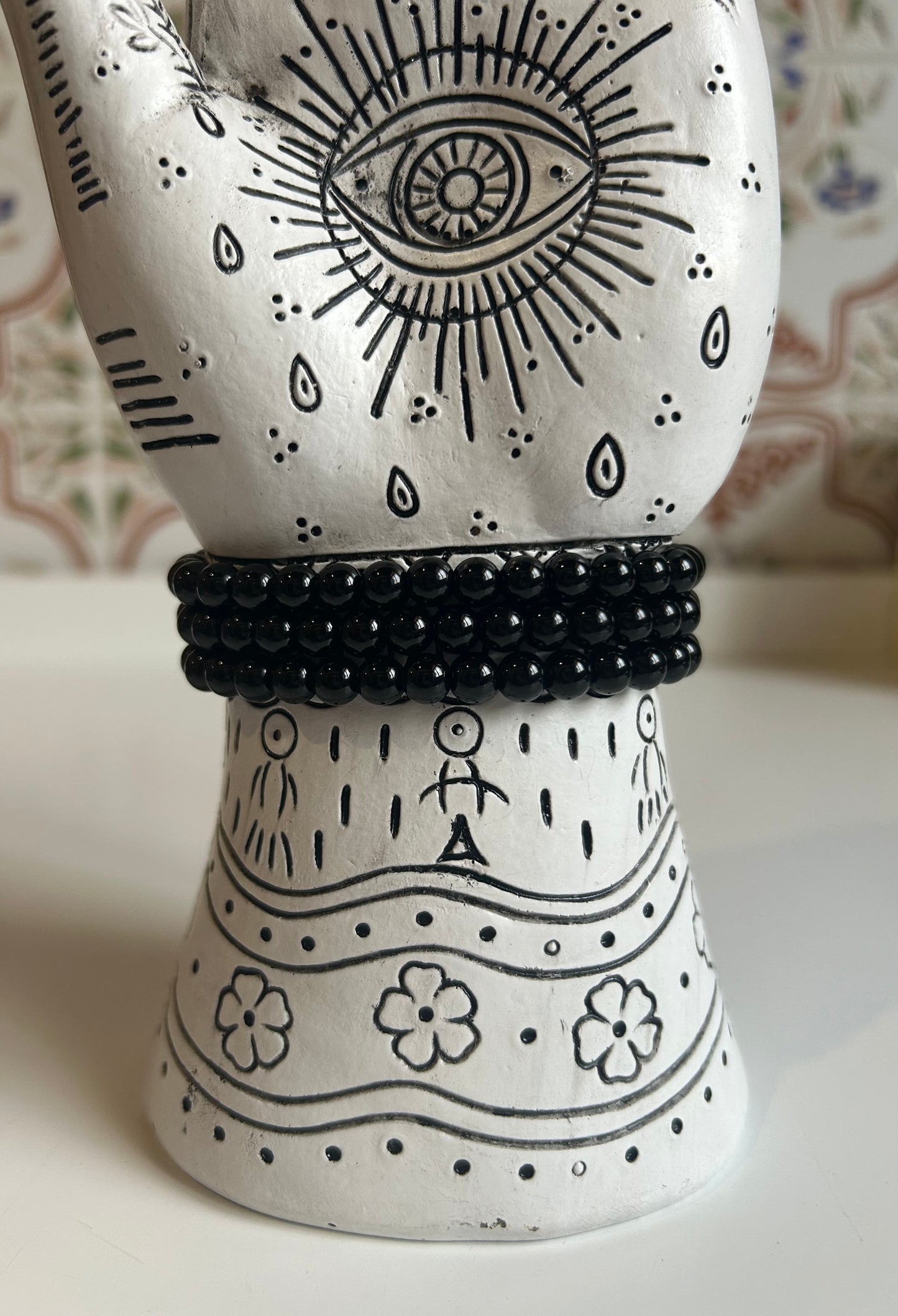 Pulsera turmalina negra 0'6mm.