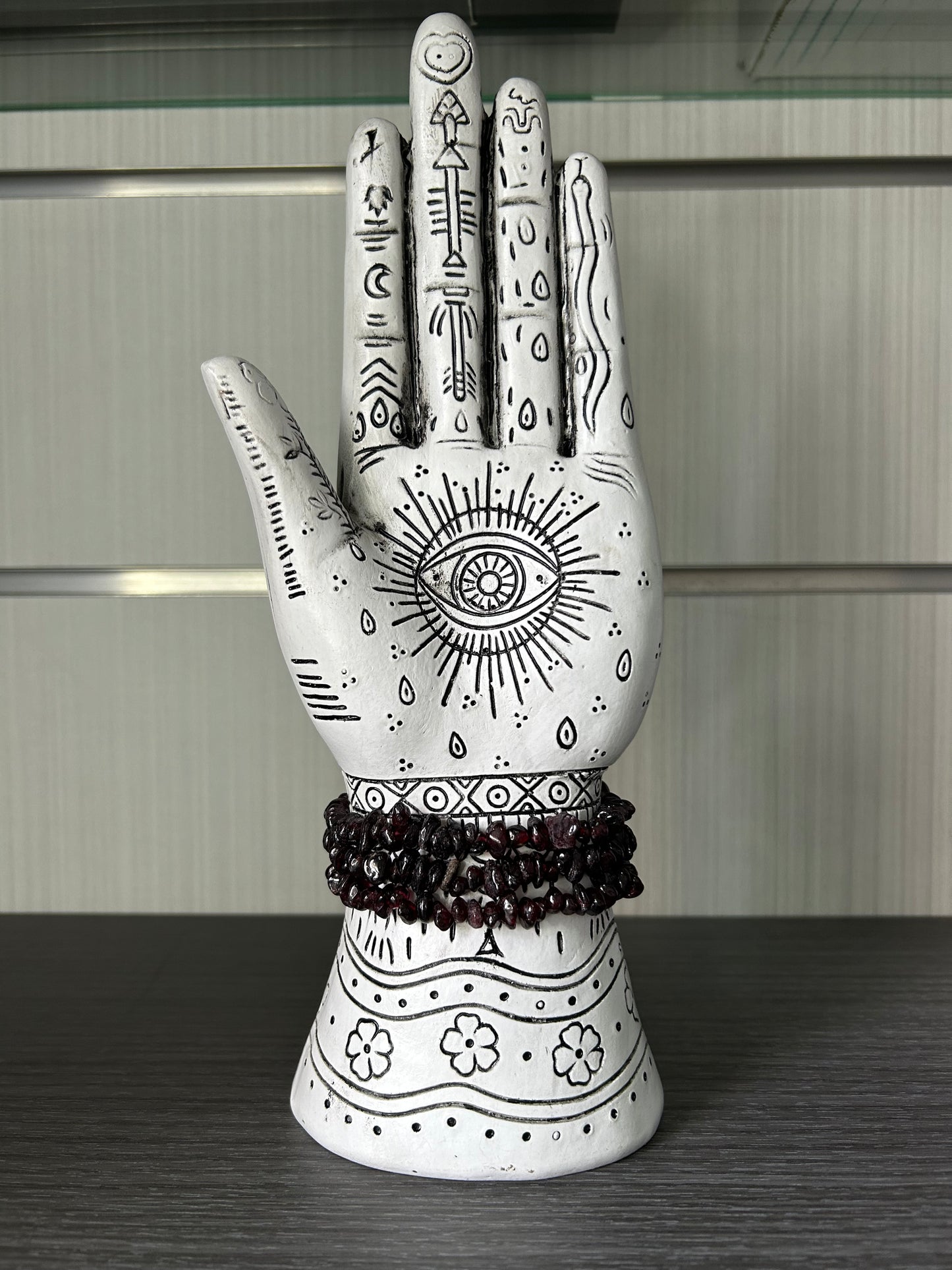 Pulsera granate chips.