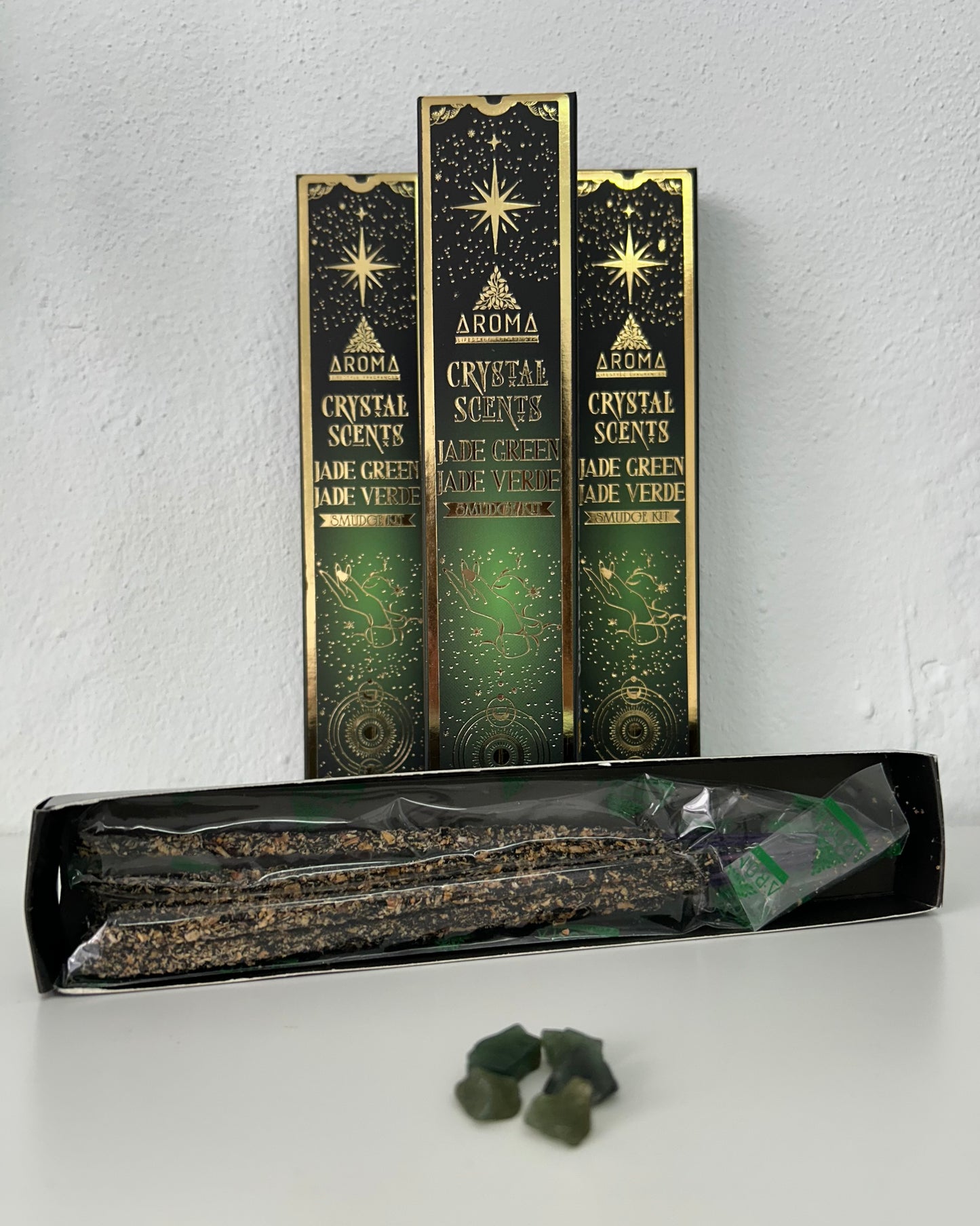 Incienso mineral jade verde