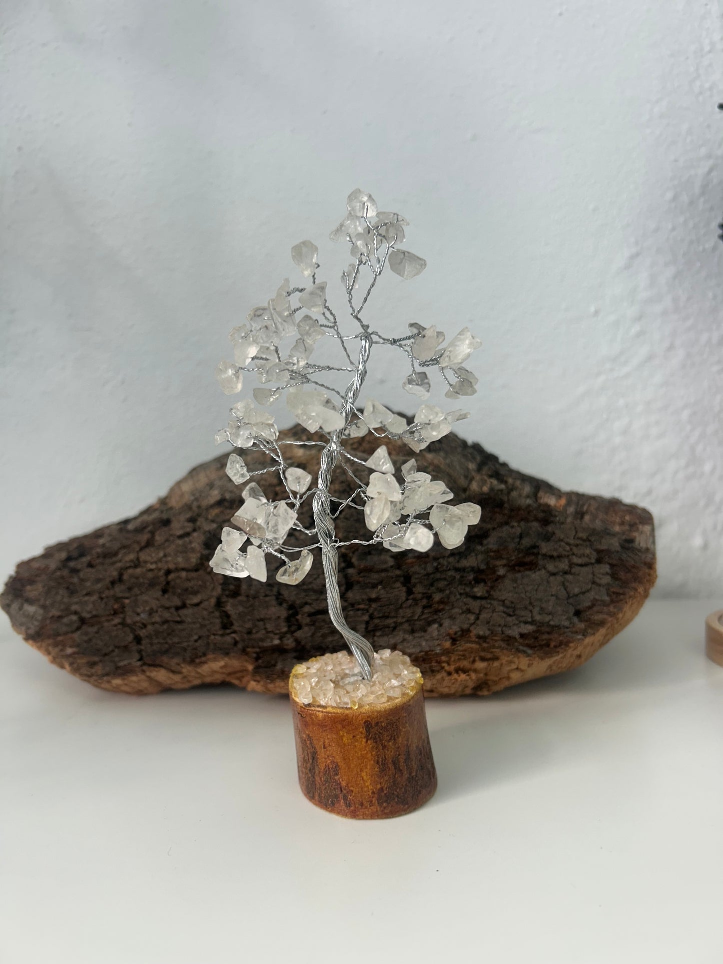 Árbol cincuenta gemas de cuarzo cristal