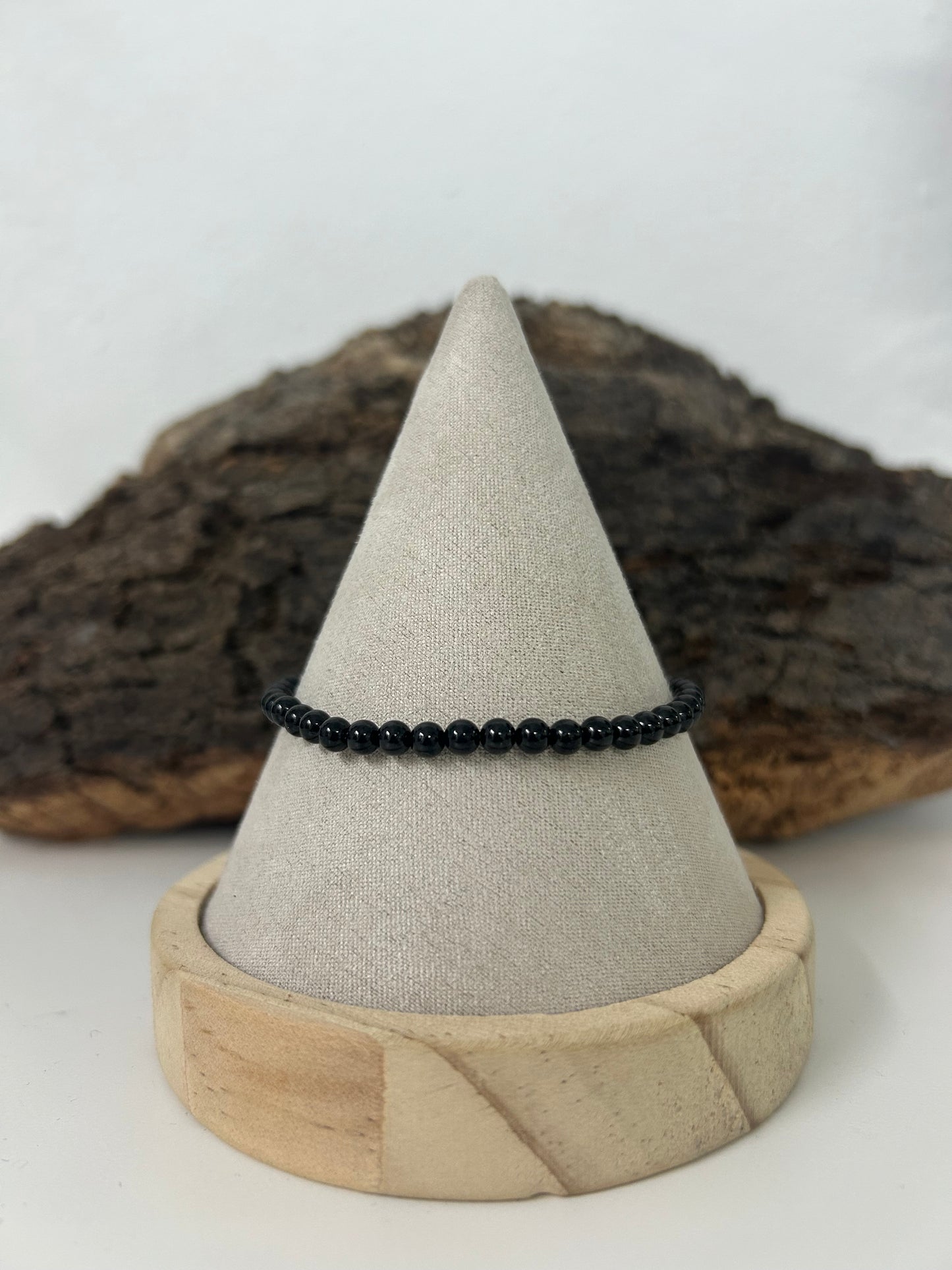 Pulsera turmalina negra 4mm