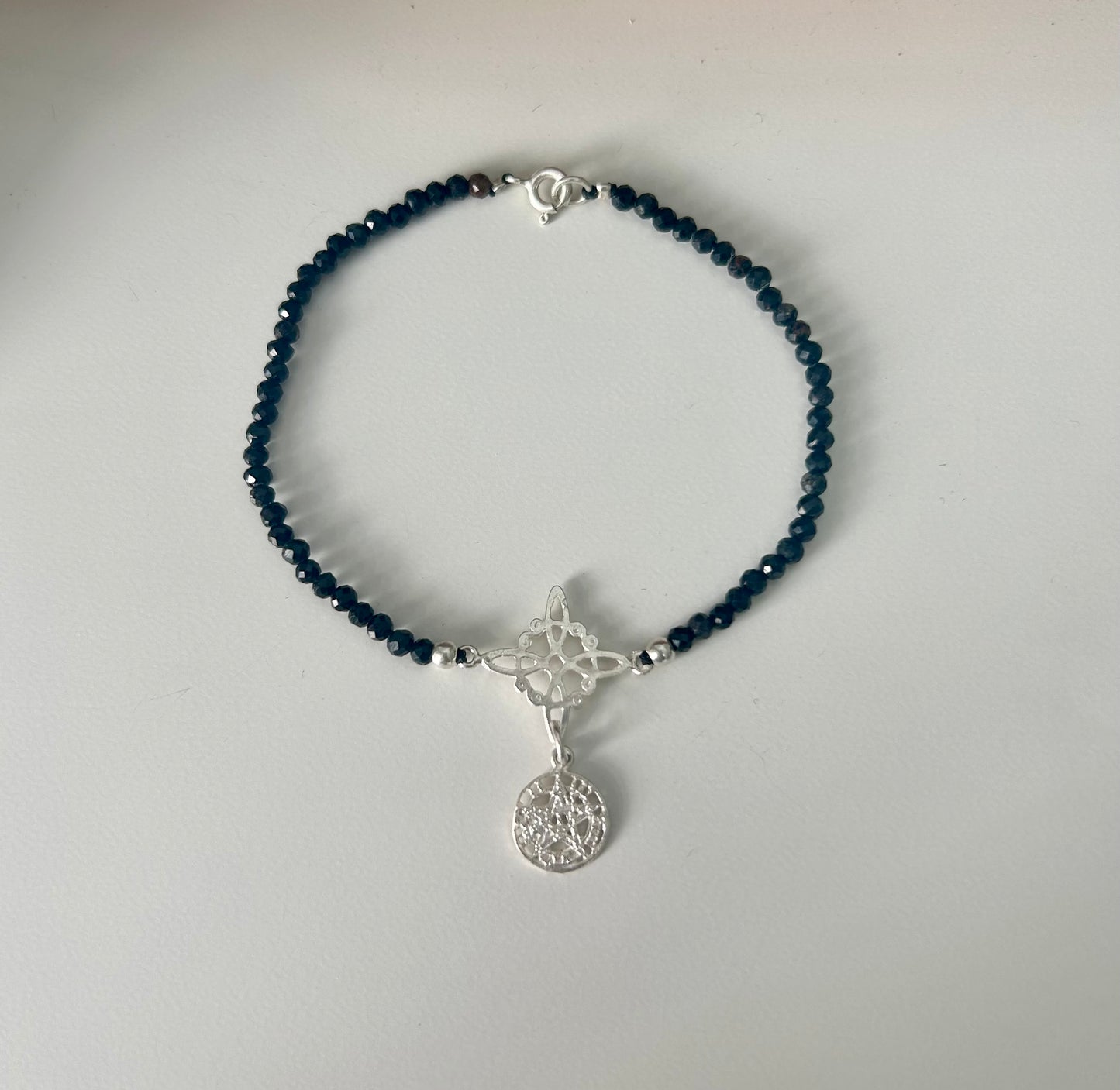 Doble protección con espinela negra (plata925)
