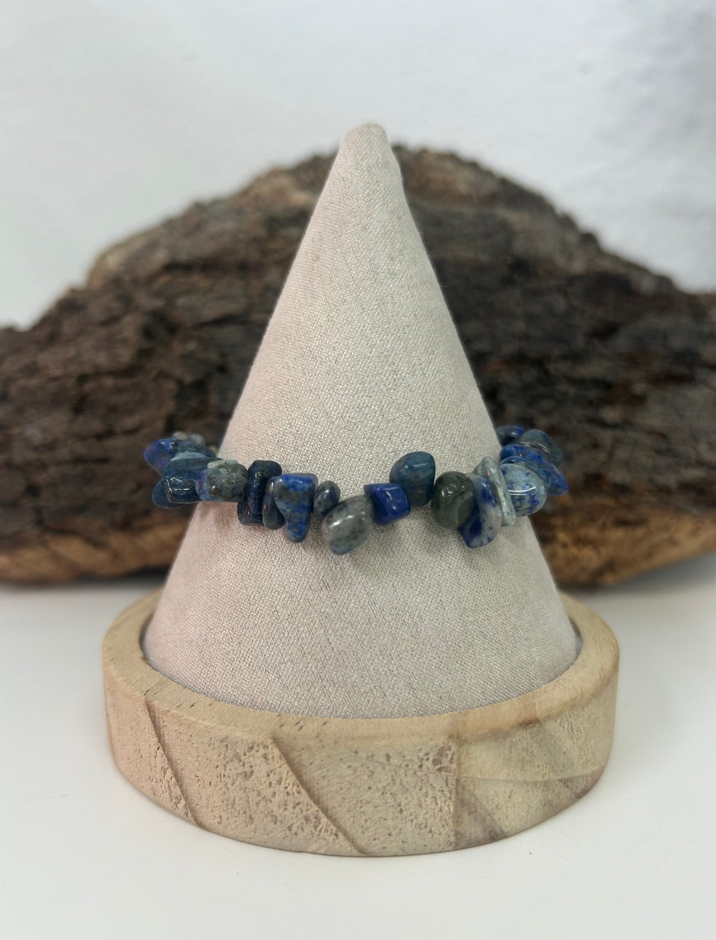 Pulsera lapislázuli en chips