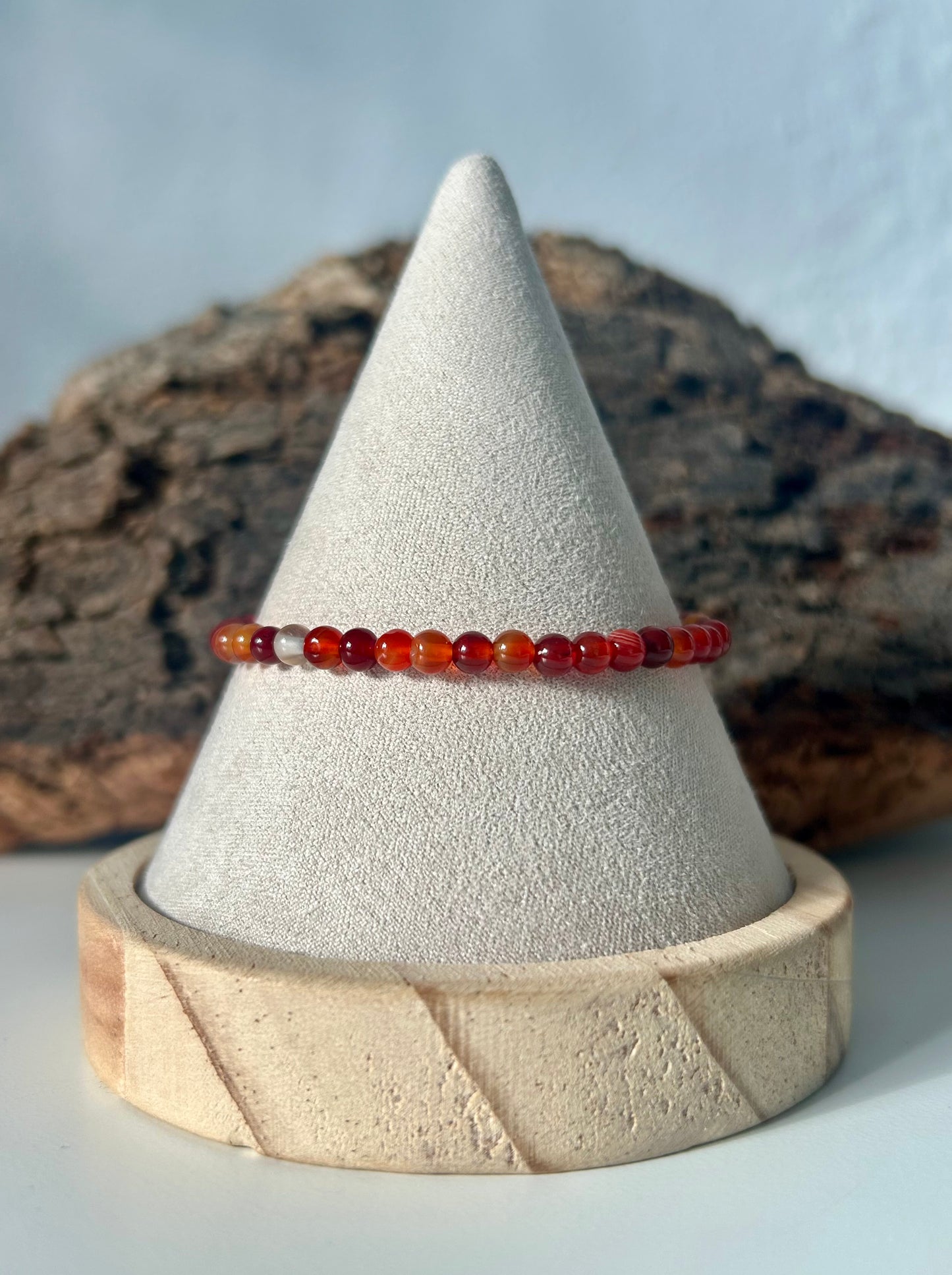 Pulsera cornalina 4mm
