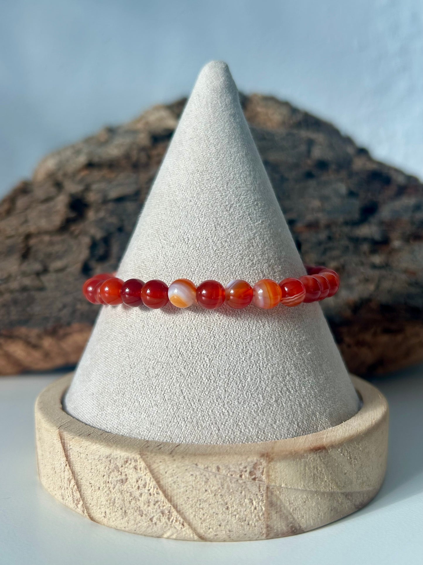 Pulsera cornalina 6mm