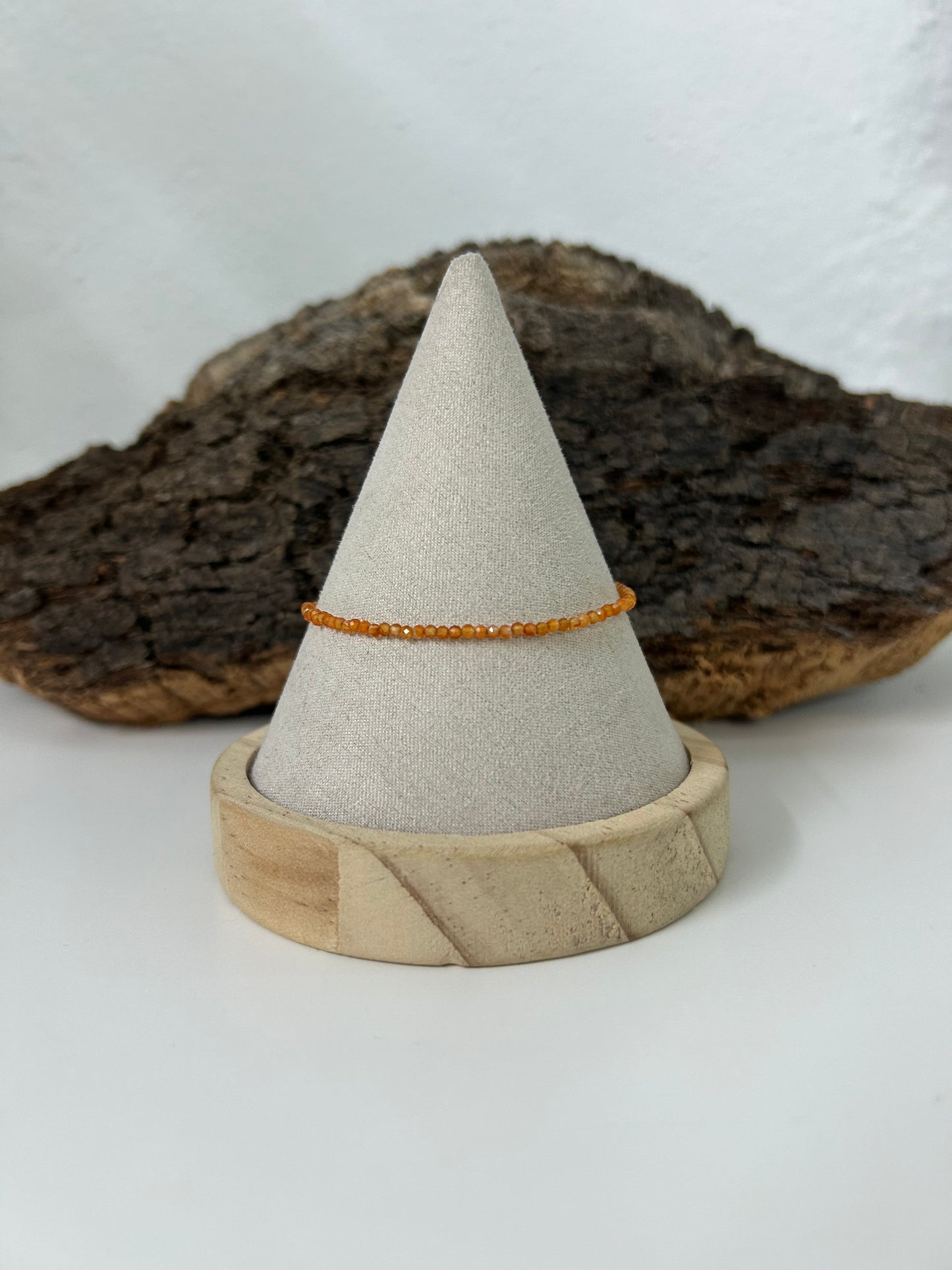 Pulsera facetada de cornalina (plata 925)