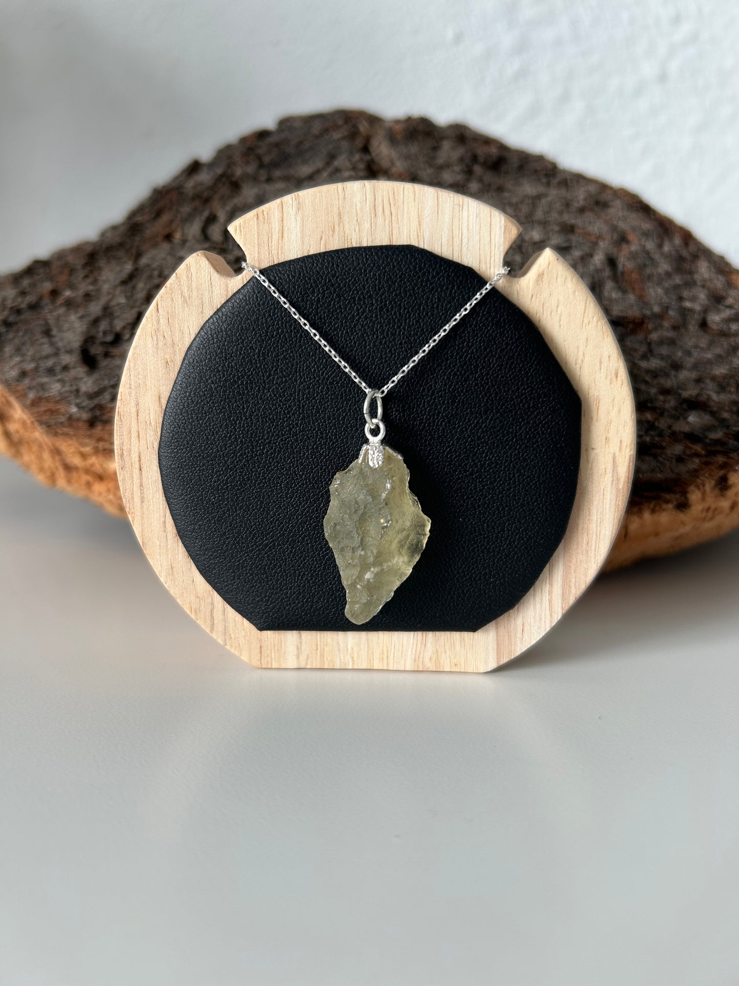 Cristal de Líbano (cristal de libia)(plata 925)