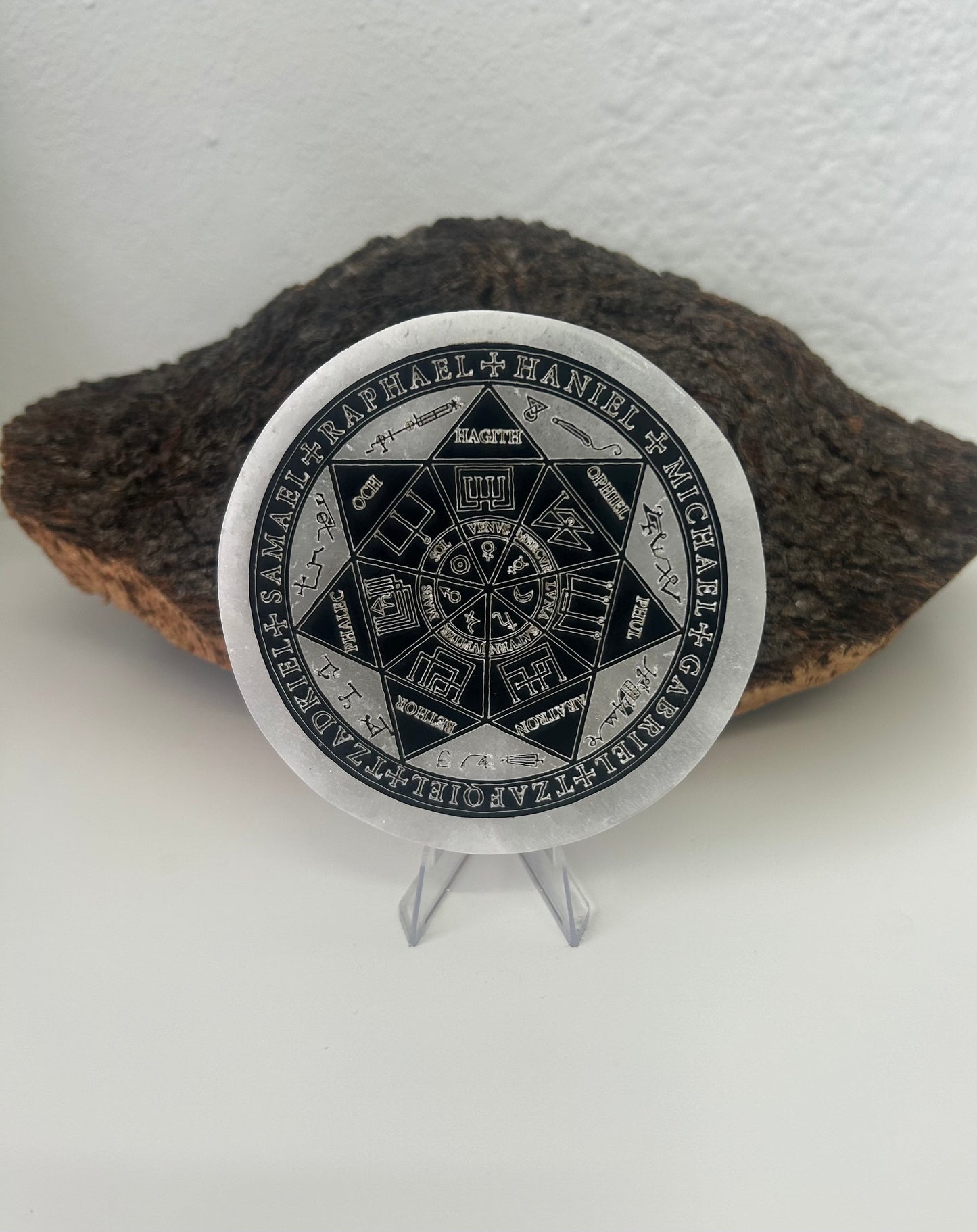 Placa selenita sello salomónico