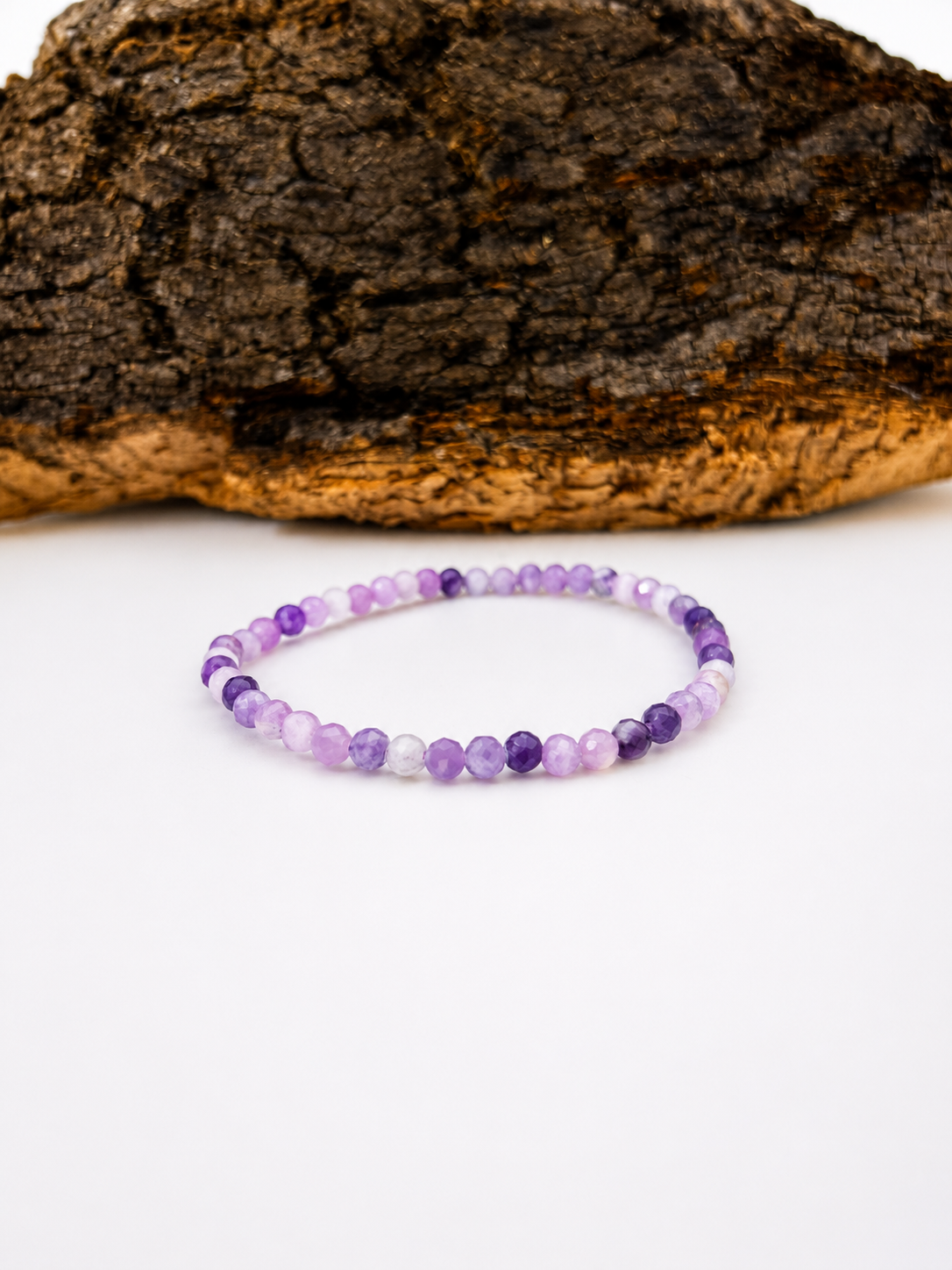 Pulsera elástica de kuncita facetada