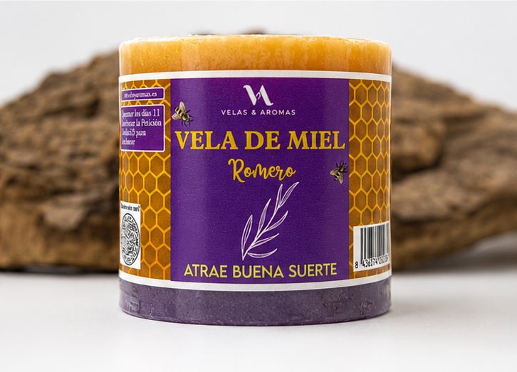 Velón miel y romero