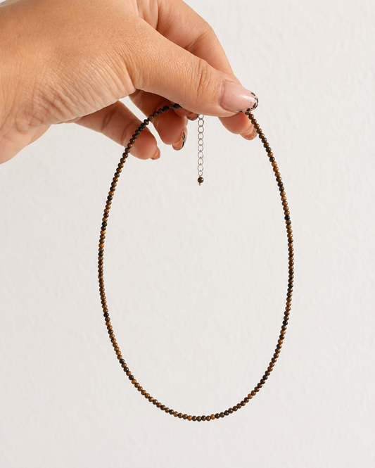 Gargantilla ojo de tigre (plata 925)