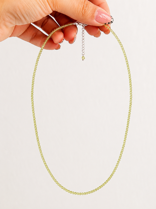 Gargantilla de peridoto (plata 925)