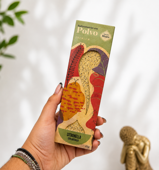 Sahumerio en polvo citronela con naranja sagrada madre
