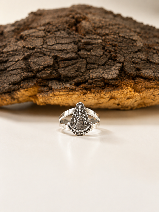 Anillo ajustable virgen del rocío (plata 925)
