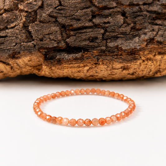 Pulsera elástica de piedra sol facetado