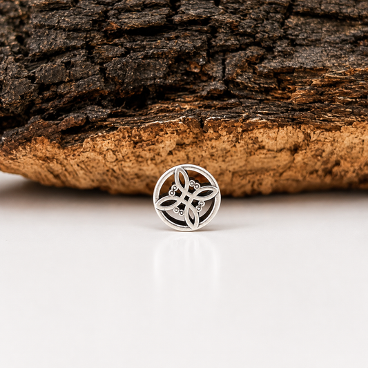 Abalorio de nudo de bruja para pulseras (plata 925)