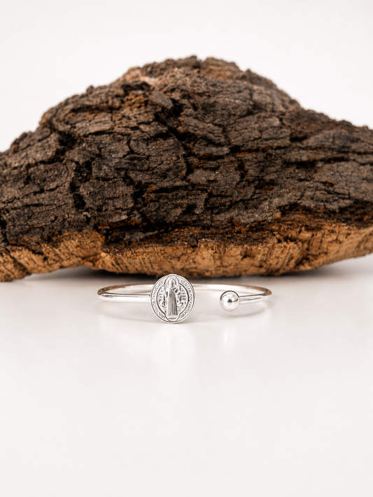 Brazalete San Benito (plata 925)