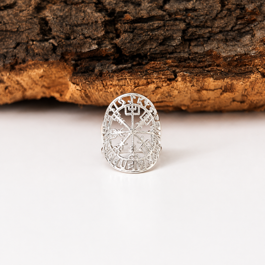 Anillo ajustable de runas (plata 925)