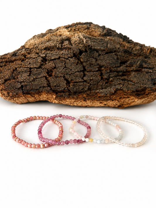 Pack amor (pulseras de minerales facetados)