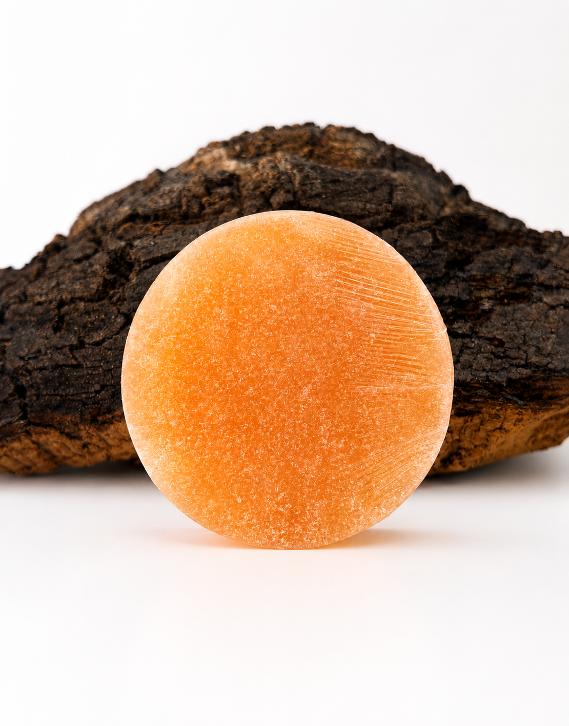 Jabón natural de canela y naranja con esponja