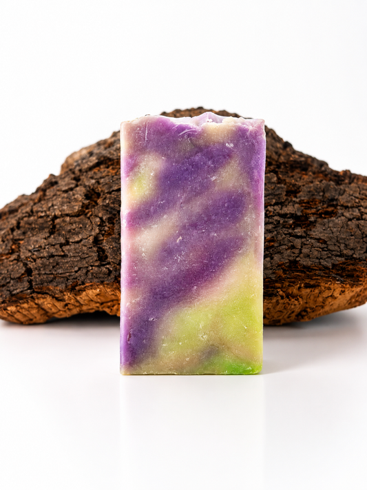 Jabón natural de menta y lavanda