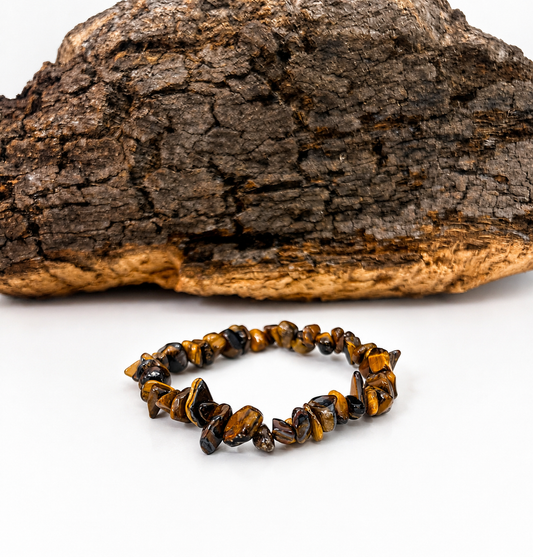 Pulsera ojo de tigre en chips
