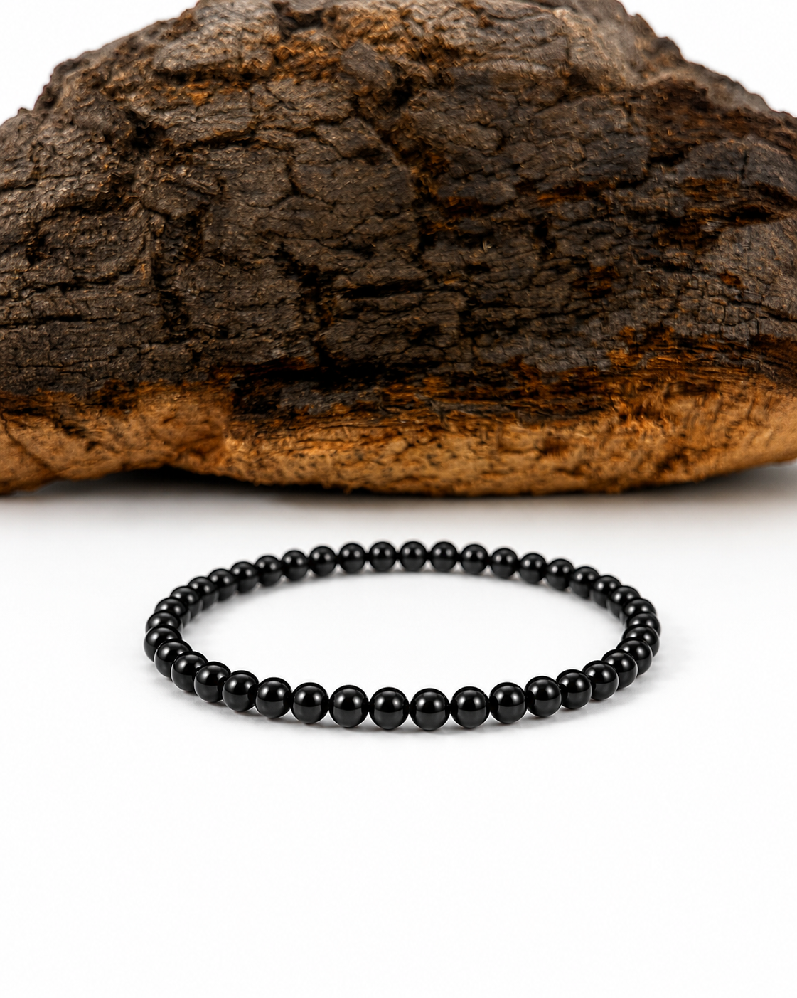 Pulsera turmalina negra 4mm