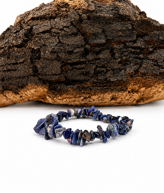 Pulsera sodalita en chips