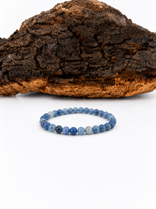 Pulsera cianita azul 4mm (calidad AA+)
