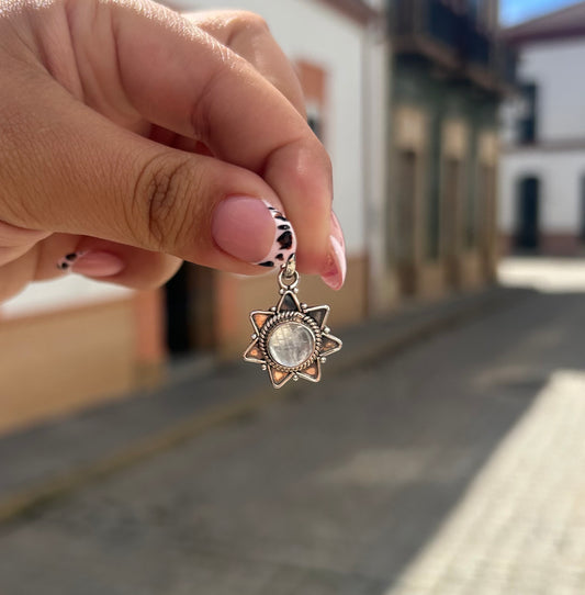 Estrella de piedra luna (plata 925)