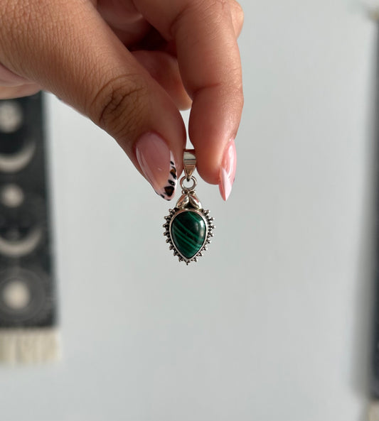 Gota de malaquita (plata 925)