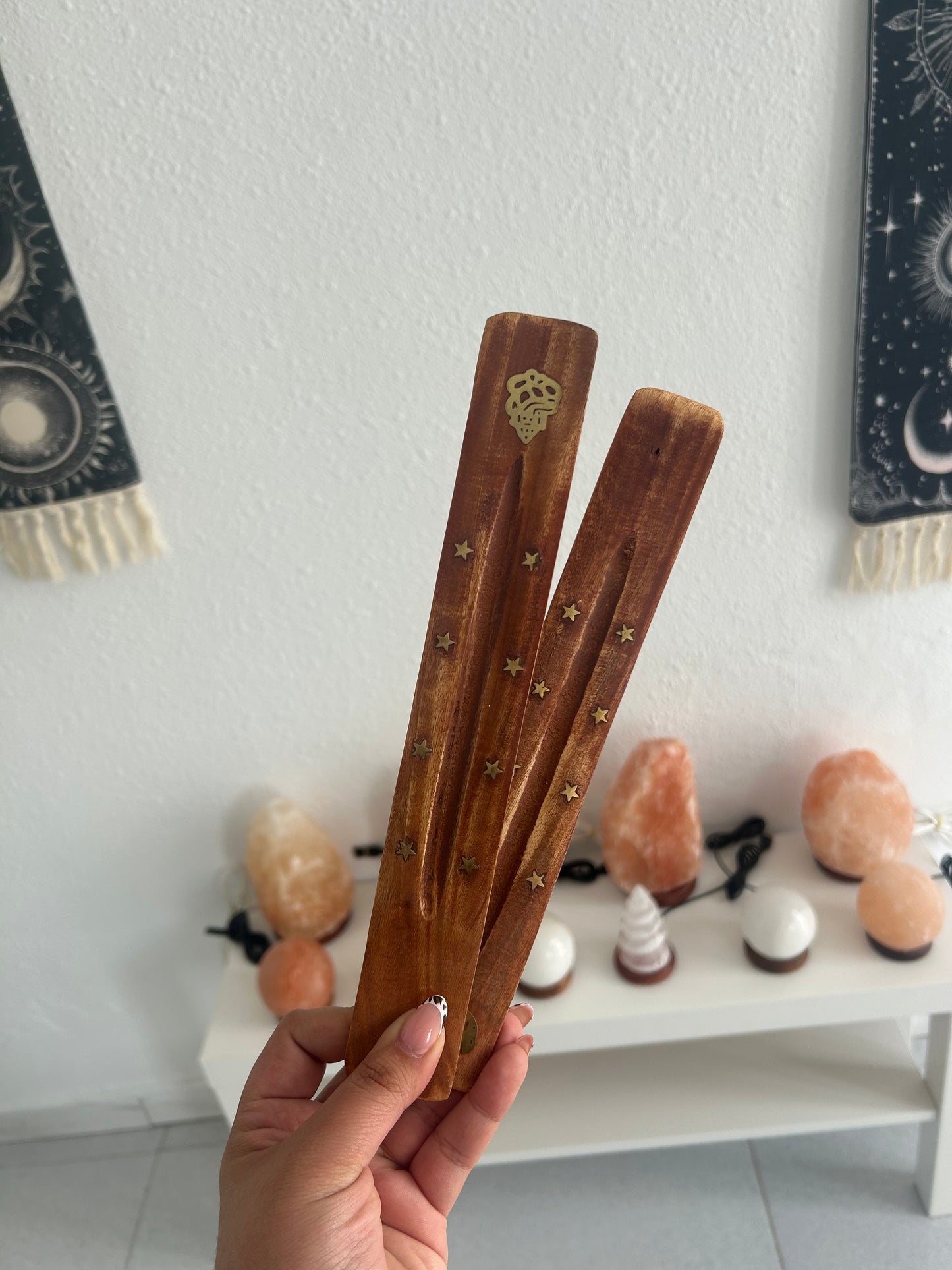 Porta incienso madera