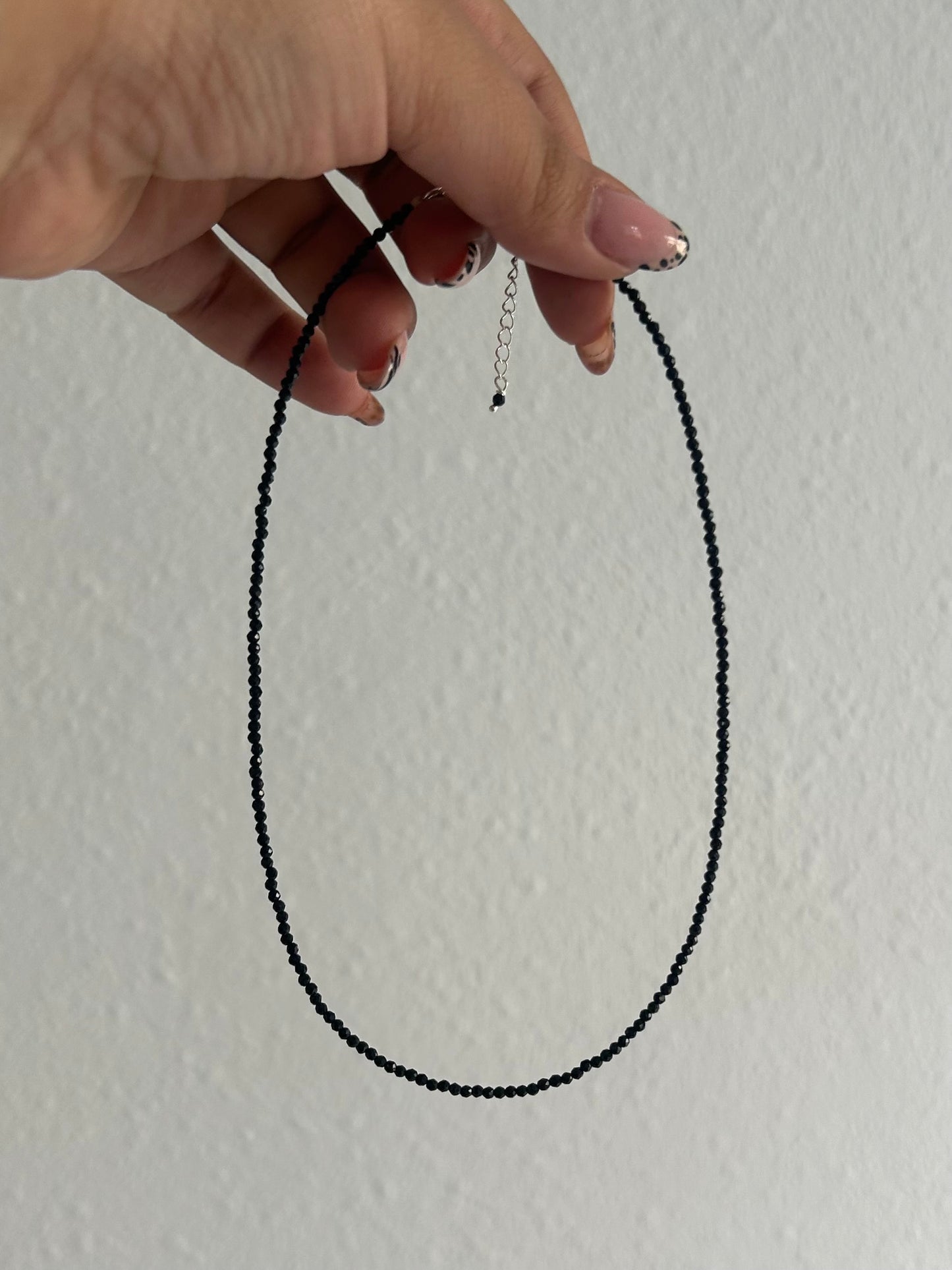 Gargantilla turmalina negra (plata 925)