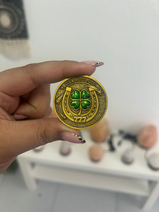 Moneda talisman suerte, éxito y abundancia
