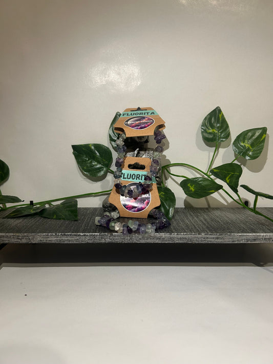 Pulsera de chips de fluorita.