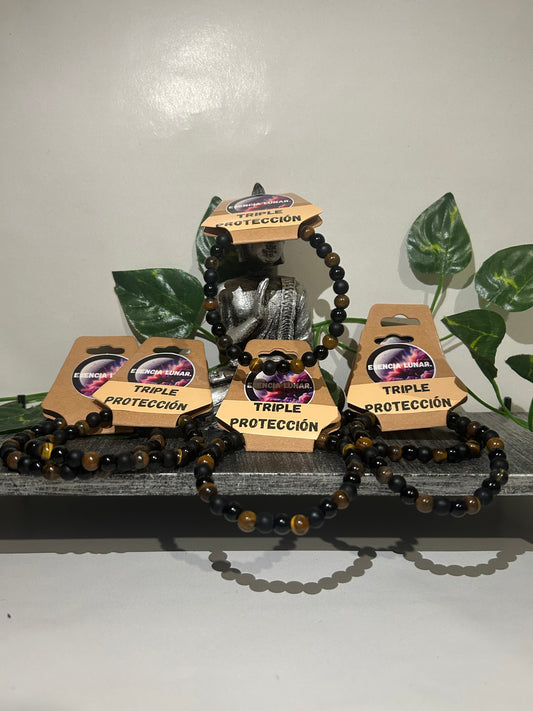 Pulsera triple protección 6mm.