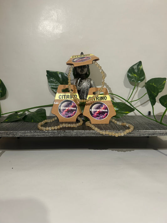 Pulseras de citrino 4mm.