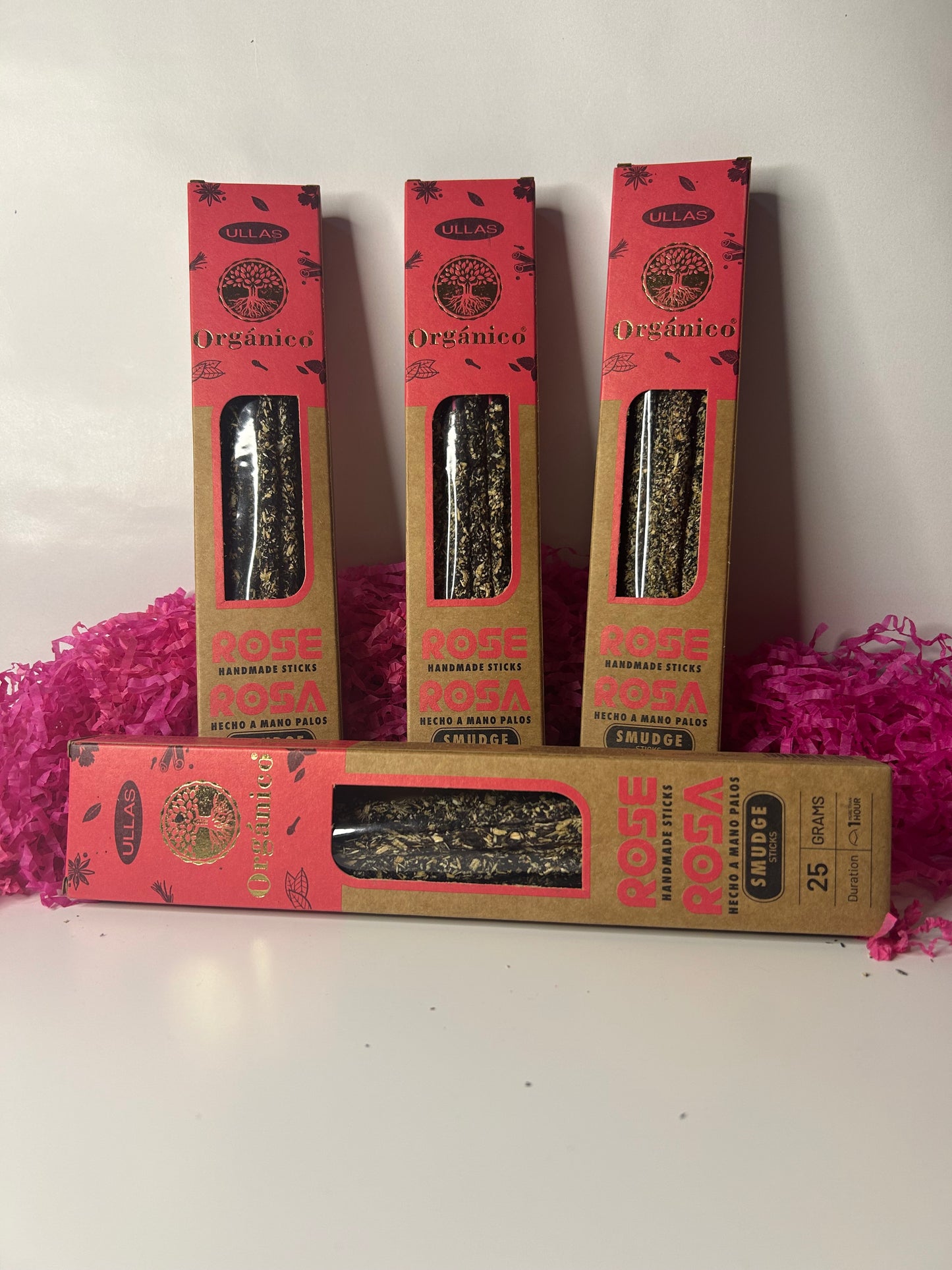 Incienso orgánico de rosas.