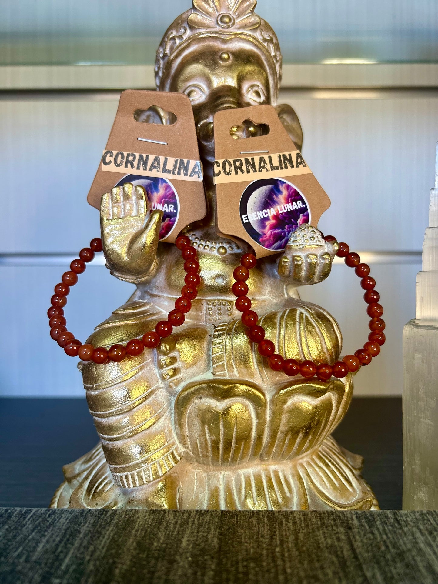 Pulsera Cornalina 6mm.