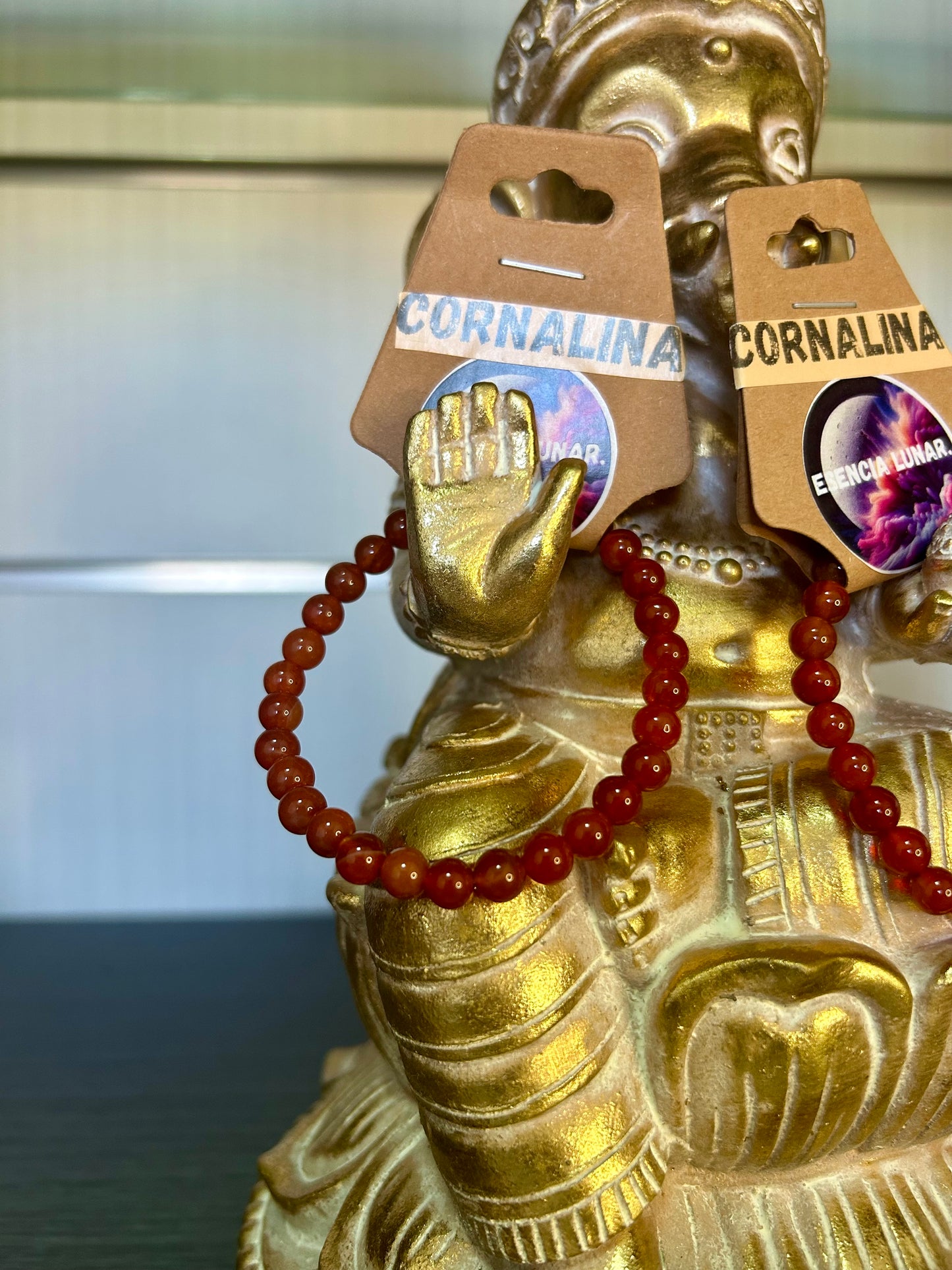 Pulsera Cornalina 6mm.