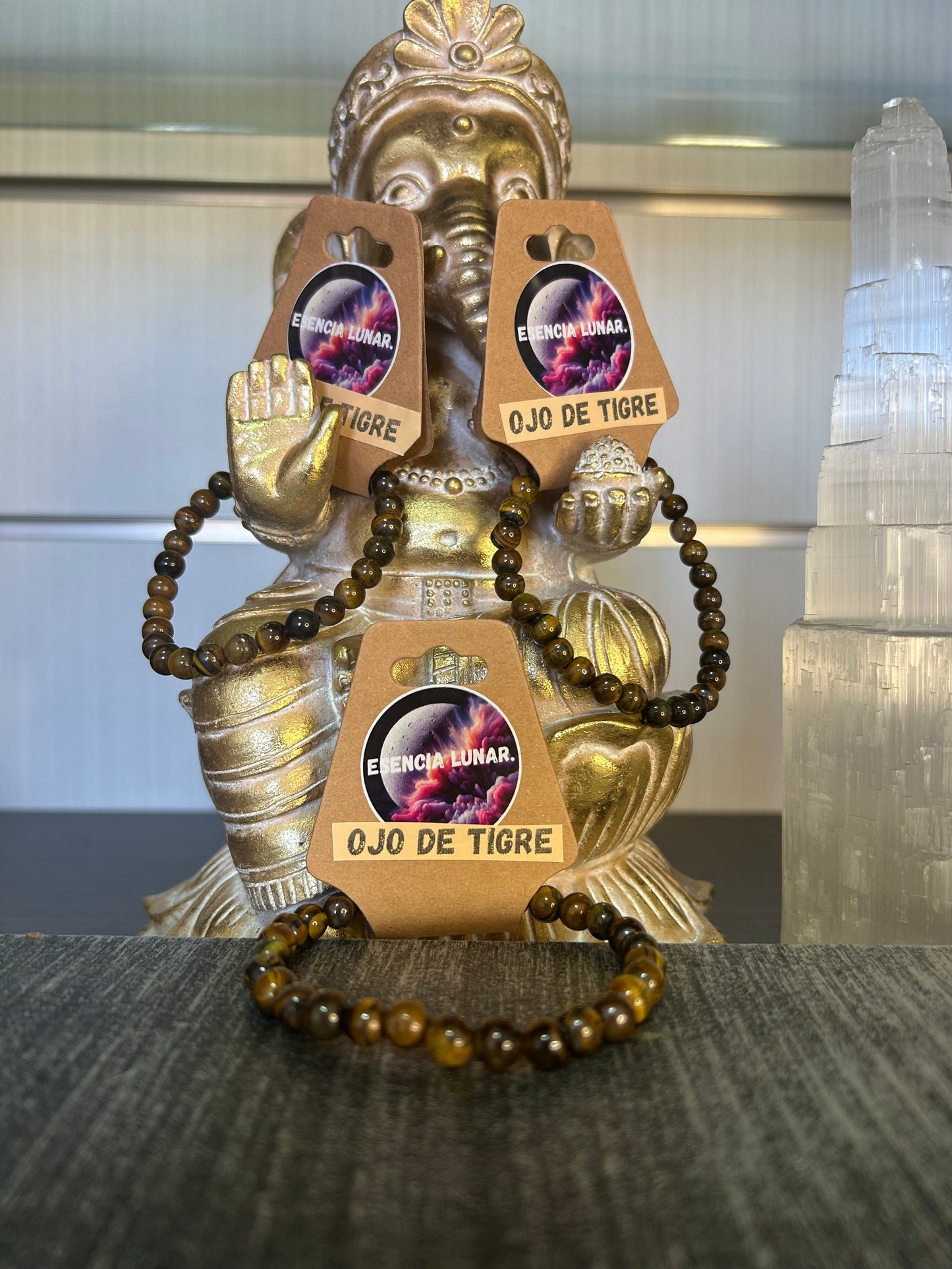 Pulsera ojo de tigre 6mm.