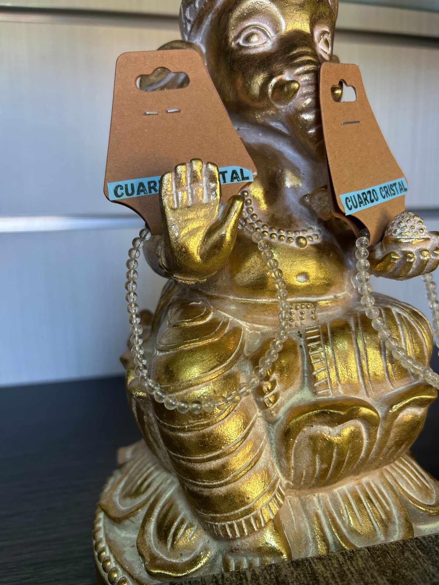 Pulsera de cuarzo cristal 4mm.