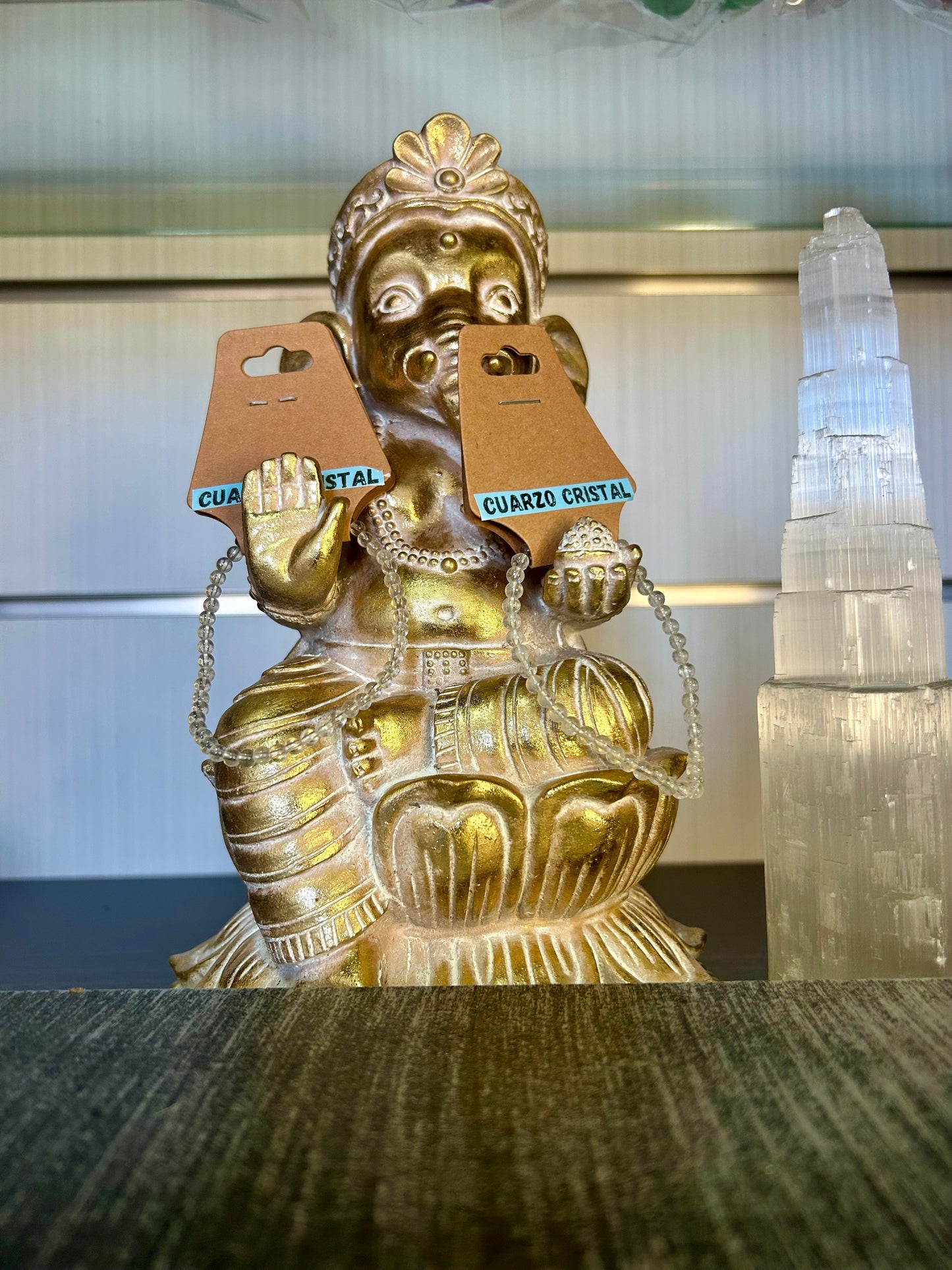 Pulsera de cuarzo cristal 4mm.