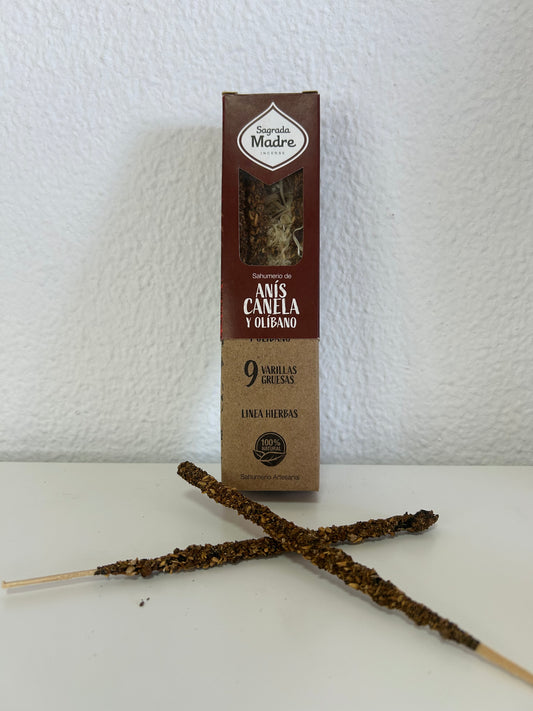 Incienso anís, canela y olibano sagrada madre (precio por unidad.).